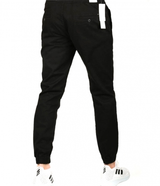 Черен мъжки гжогър панталон с ластична талия
