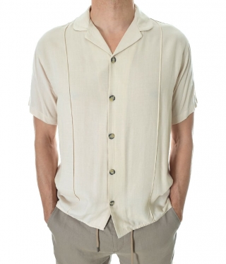 Мъжка ленена лятна риза с къс ръкав Relax Fit