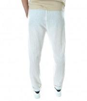 Мъжки бял ленен панталон Relaxed Fit
