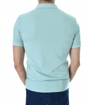 Мъжка стилна тениска с якичка цвят мента