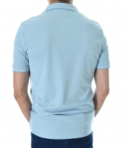 Мъжка светло синя стилна тениска с якичка
