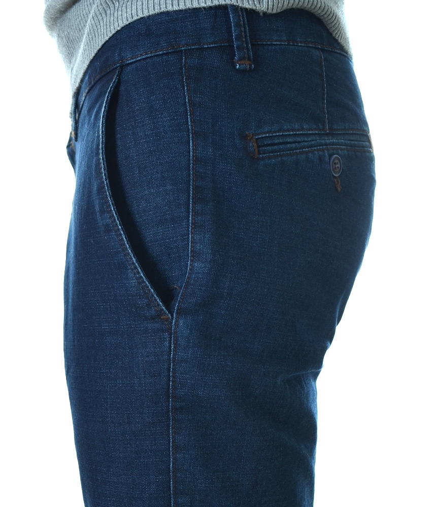 Мъжки дънков Slim Fit панталон с италиански джоб
