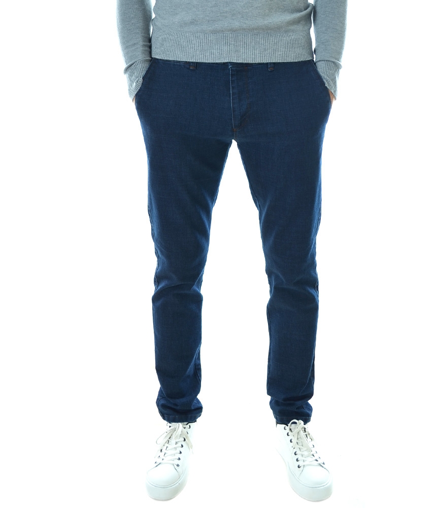 Мъжки дънков Slim Fit панталон с италиански джоб