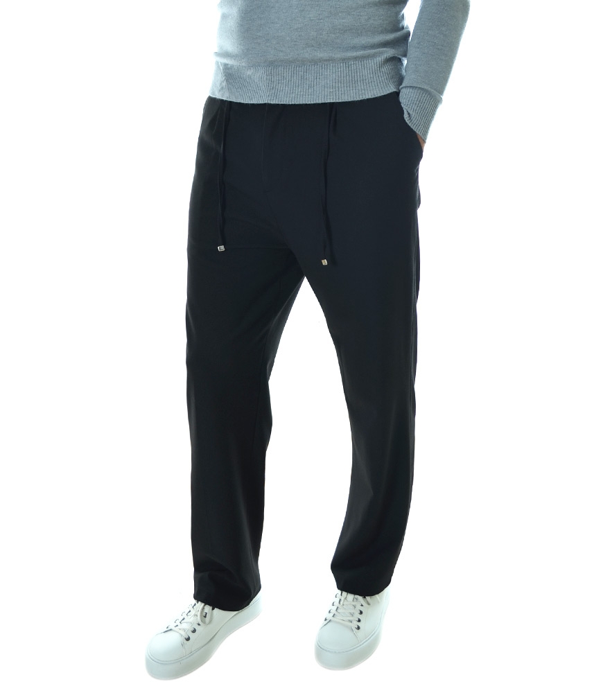 Мъжки черен спортно-елегантен панталон Relaxed Fit