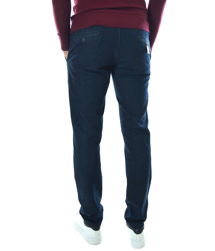 Мъжки дънков панталон с италиански джоб Slim Fit