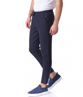 Мъжки Панталон Слим Фит цвят Navy