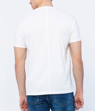 Мъжка бяла стилна тениска Реглан ръкав