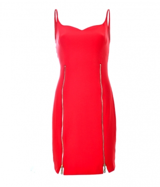 Дамска Спортно елегантна червена рокля