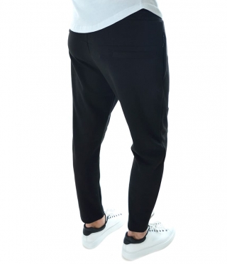 Черен Мъжки ежедневен спортен джогър панталон