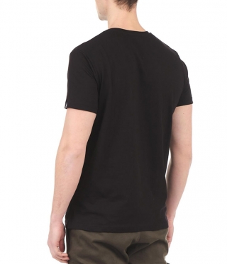 Мъжка Черна тениска с преден принт джоб