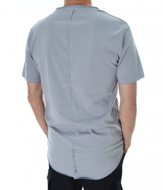 Мъжка тениска свободен модел в бледо сиво