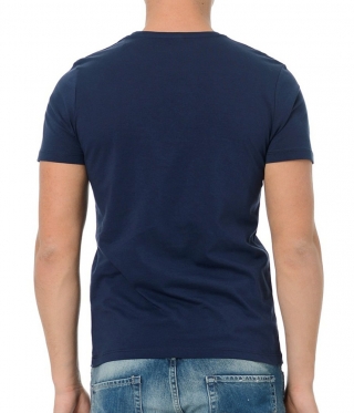 Мъжка тъмно-синя тениска Crew neck