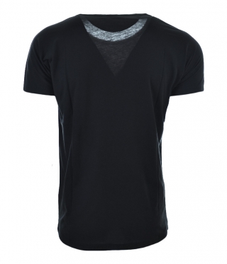 Мъжка тениска цвят бордо с черен гръб
