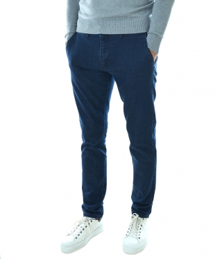 Мъжки дънков Slim Fit панталон с италиански джоб