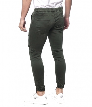 Мъжки Карго Панталон Маслено-Зелен