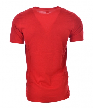 Мъжка Червена Тениска с Обло Деколте