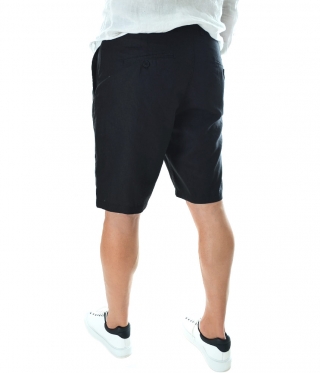Мъжки ленени спортно елегантни къси панталони