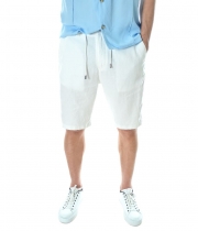 Мъжки ленени бели къси спортно елегантни панталони