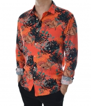 Мъжка ефектна лятна риза флорален десен