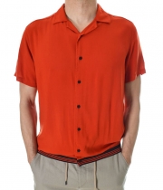 Лятна мъжка риза с къс ръкав ластична талия