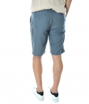 Мъжки елегантни ленени къси панталони цвят петрол