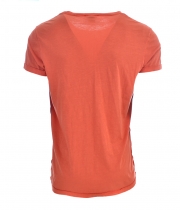 Мъжка оранжева тениска с джобче